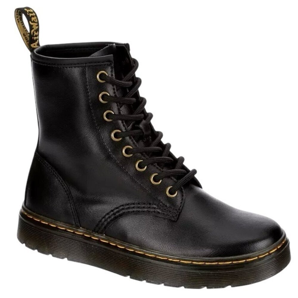 Dr. Martens Zavala Size 9 Women /8 Men Smooth Boot Black Leather Combat Moto Bik